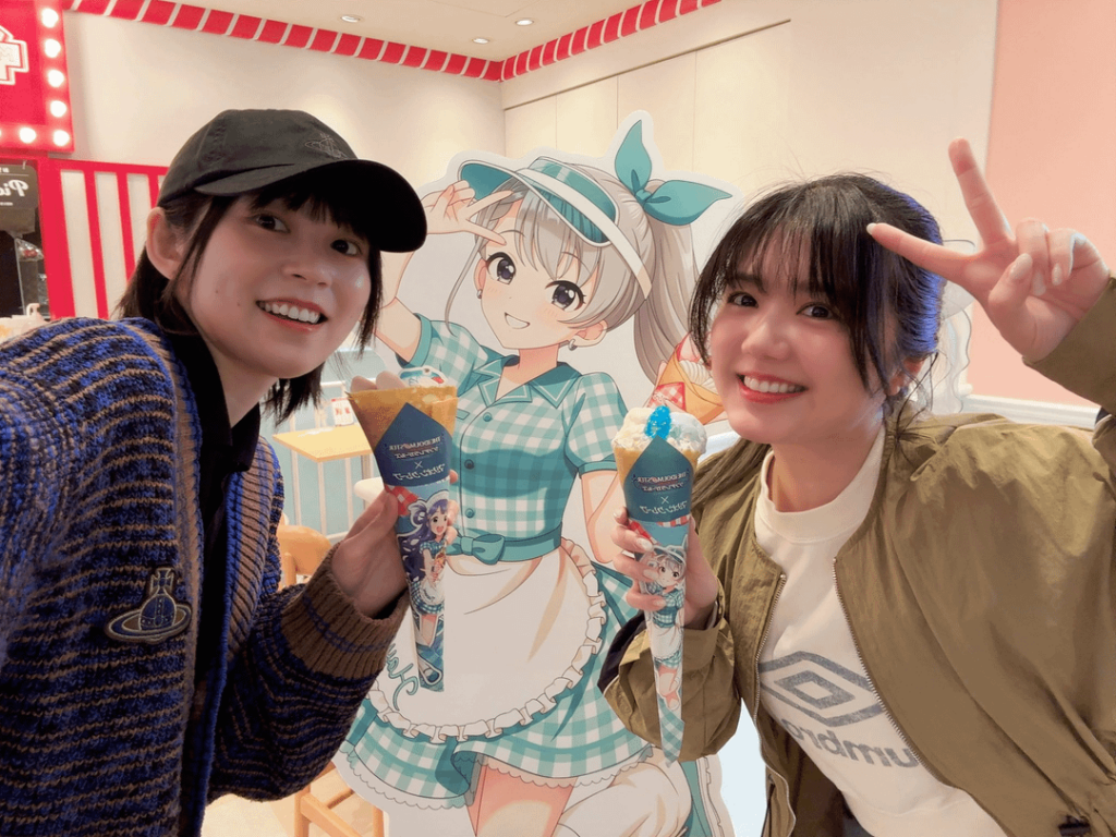 Nakashima Yuki and Nagae Rika Went to the iM@S × Marion Crepes Collab