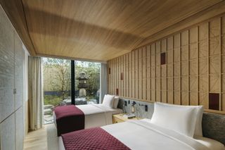 Six Senses Kyoto Premier Suite Garden Twin Bedroom