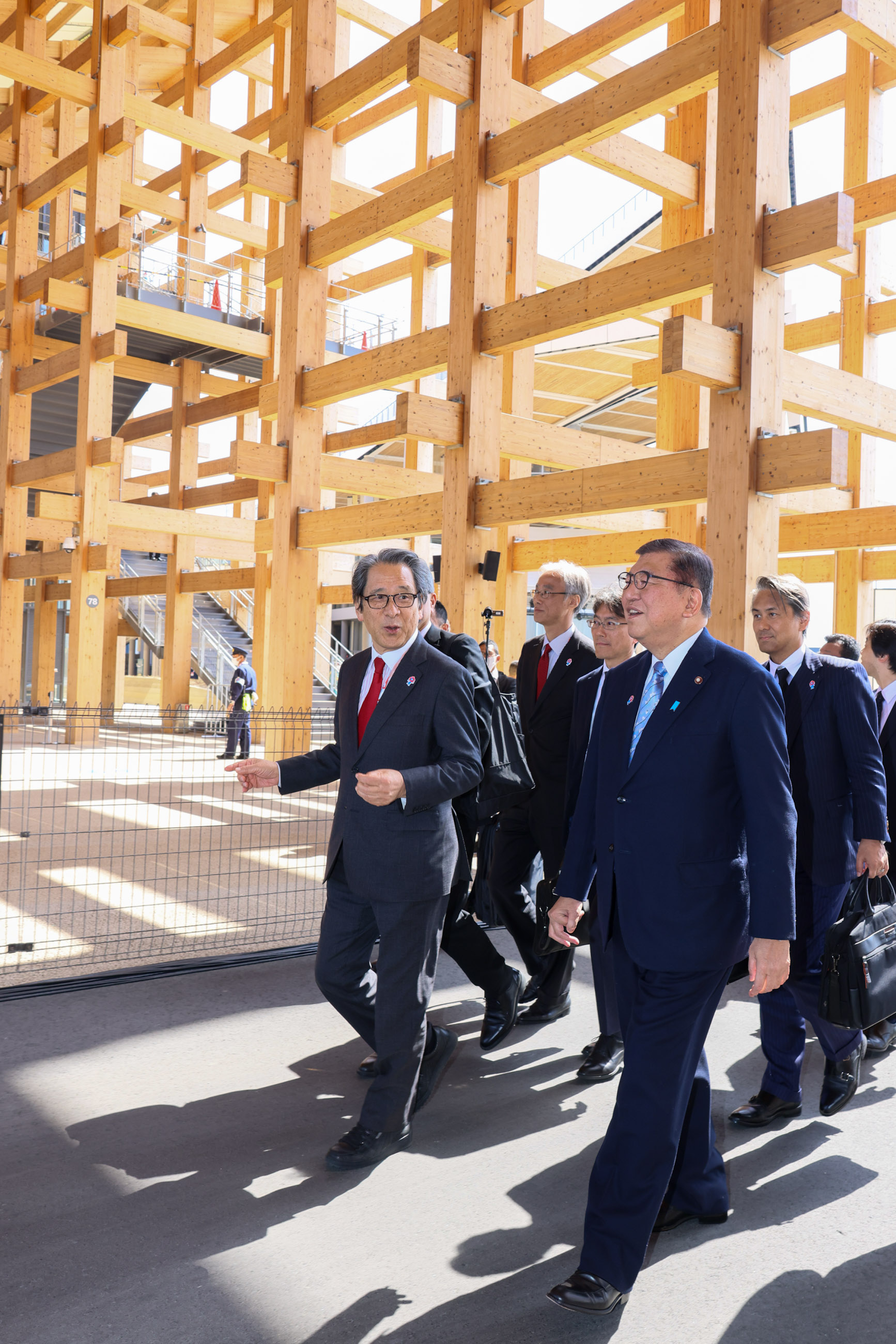 Prime Minister Ishiba observing the venue of Expo 2025 Osaka, Kansai, Japan (2)
