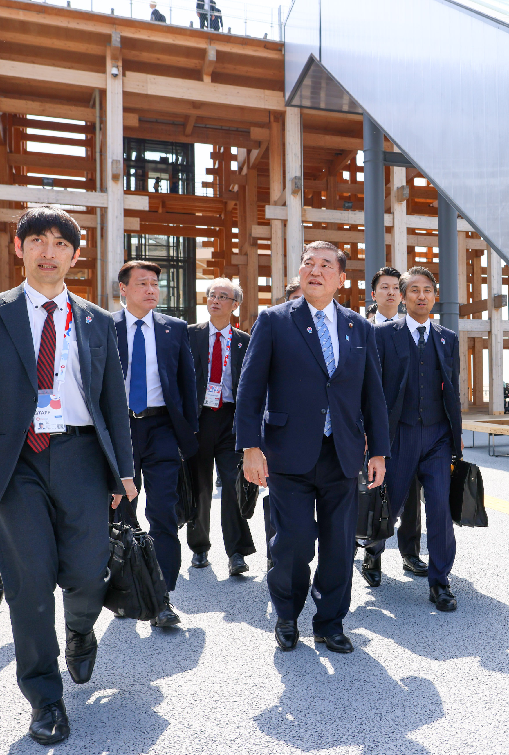 Prime Minister Ishiba observing the venue of Expo 2025 Osaka, Kansai, Japan (3)