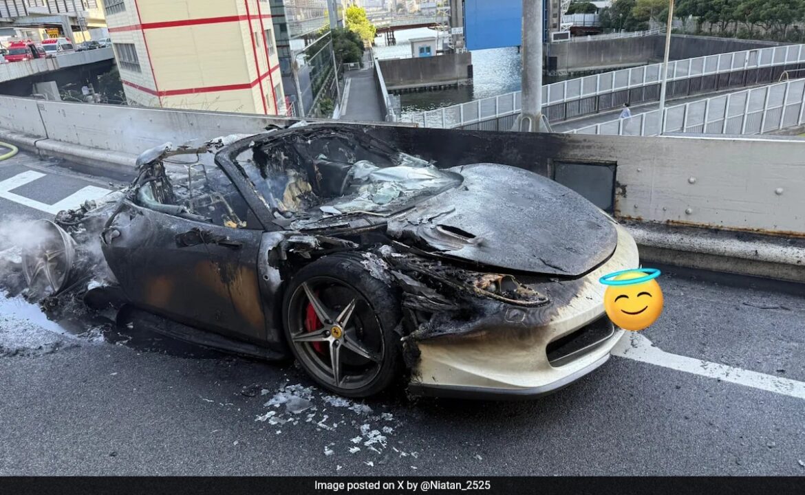 Japanese Man Bought Ferrari After 10 Years Of Savings, Burns Down An Hour After Delivery Japanese Man Bought Ferrari After 10 Years Of Savings, Burns Down An Hour After Delivery
