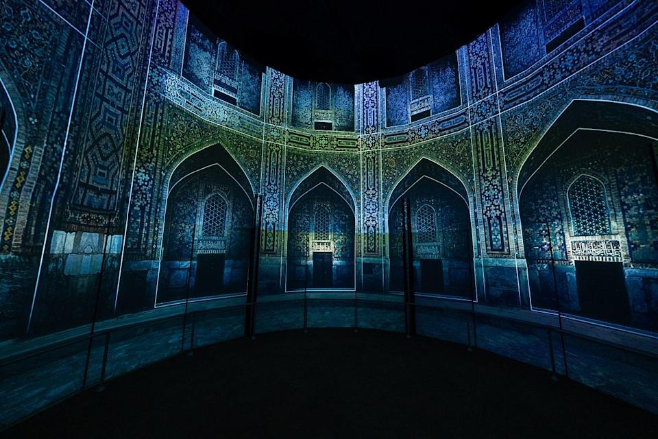 360-degree multimedia journey inside a rising platform at the Uzbekistan Pavilion at Expo 2025 Osaka.