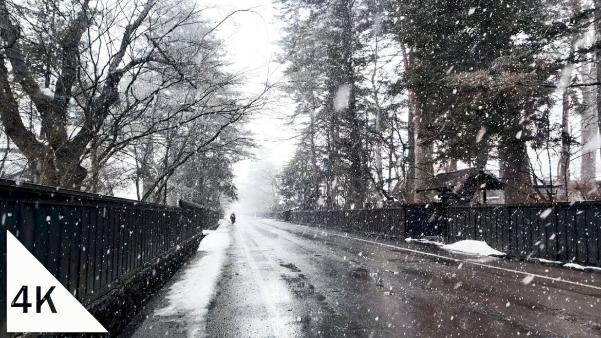 【4K】Walking in Kakunodate in Heavy Snow - Akita, Japan