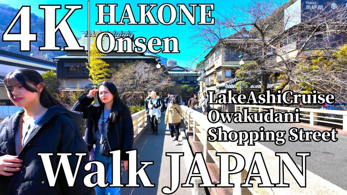 4K Japan Walking |Hakone Tour near Mt. Fuji | Yumoto, Owakudani & Lake Ashi Pirate Ship