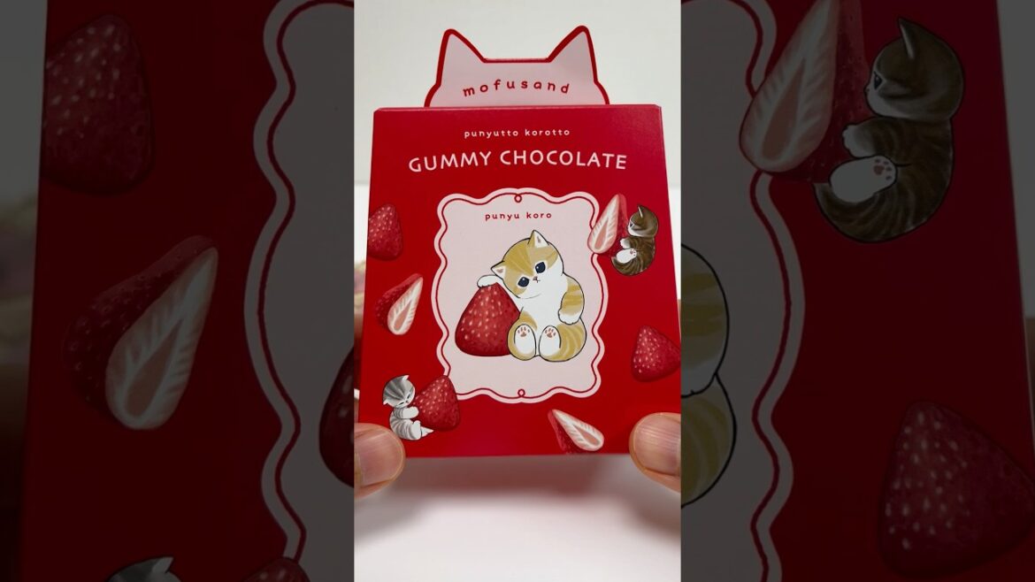 Mofusand Cat Paw Gummy Chocolate Strawberry #shorts