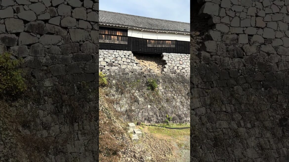 Ancient Rock Wall Collapse in Kumamoto Castle, Japan #education Ancient Rock Wall Collapse in Kumamoto Castle, Japan #education