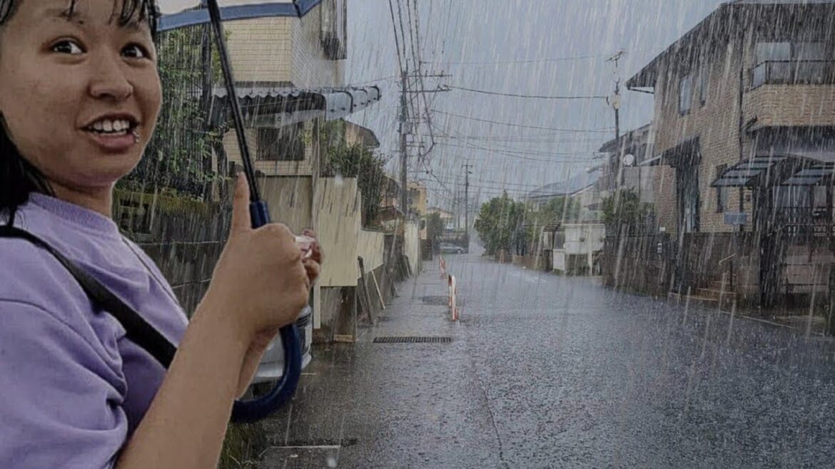 Super Heavy Rain In Kagoshima Japan, Walking In The Rain, rain sounds for sleeping