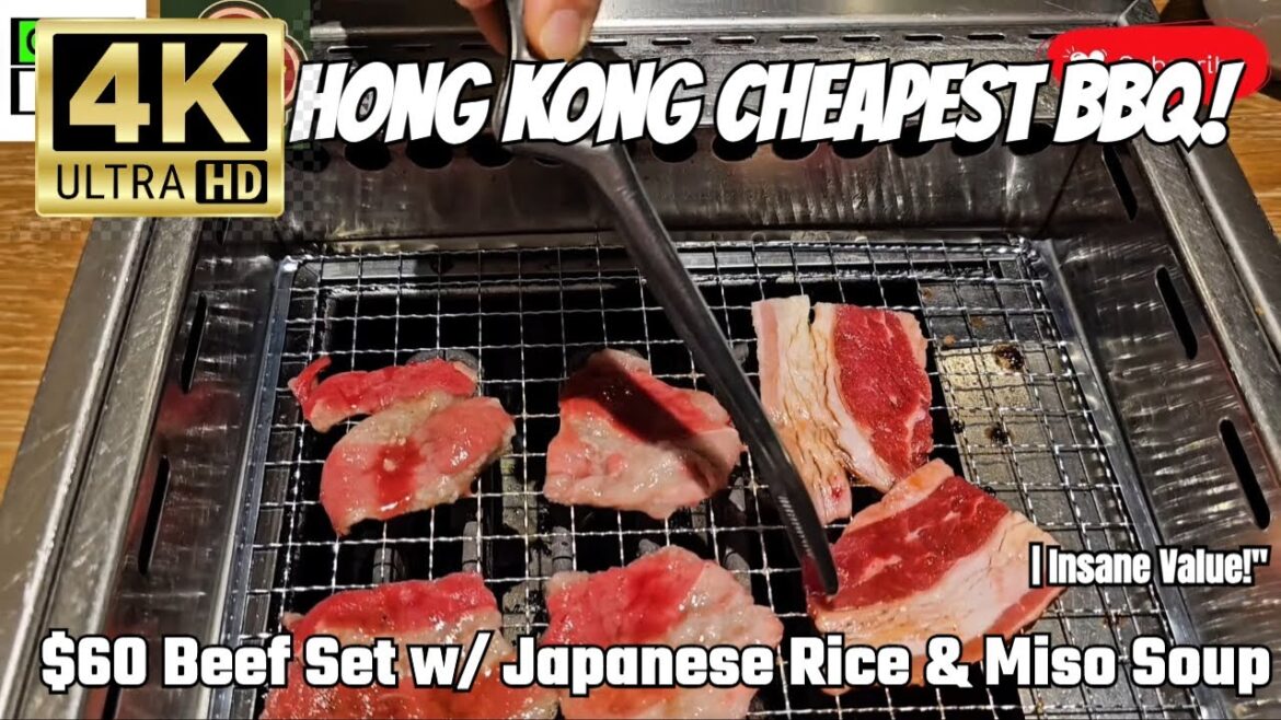 HONG KONG CHEAPEST BBQ! $60 Beef Set w/ Japanese Rice & Miso Soup ππ° | Insane Value! 4K HONG KONG CHEAPEST BBQ! $60 Beef Set w/ Japanese Rice & Miso Soup ππ° | Insane Value! 4K