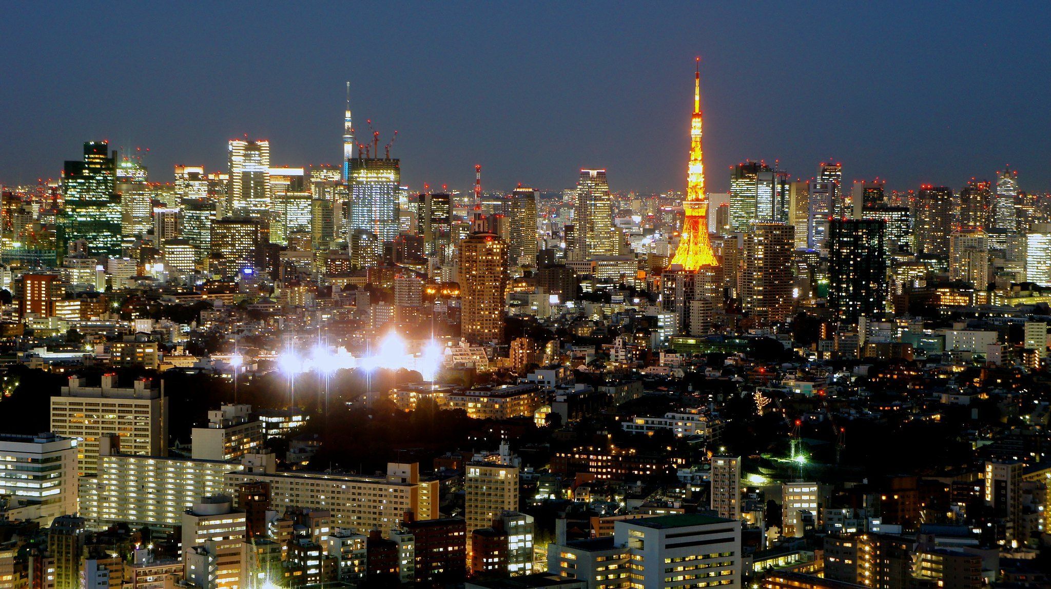 Tokyo Tower and Tokyo Skytree