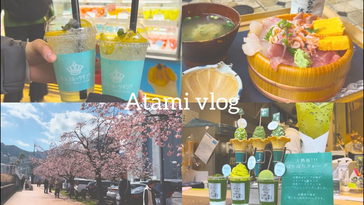 【熱海vlog】グリーン車で行く、日帰り熱海女子旅。~グルメ・桜・温泉に癒された日~ 【熱海vlog】グリーン車で行く、日帰り熱海女子旅。~グルメ・桜・温泉に癒された日~