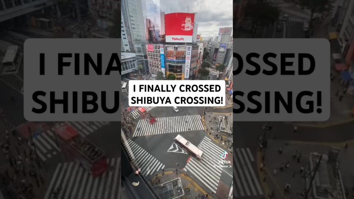 Crossing the Iconic Shibuya Crossing! #TokyoVibes
