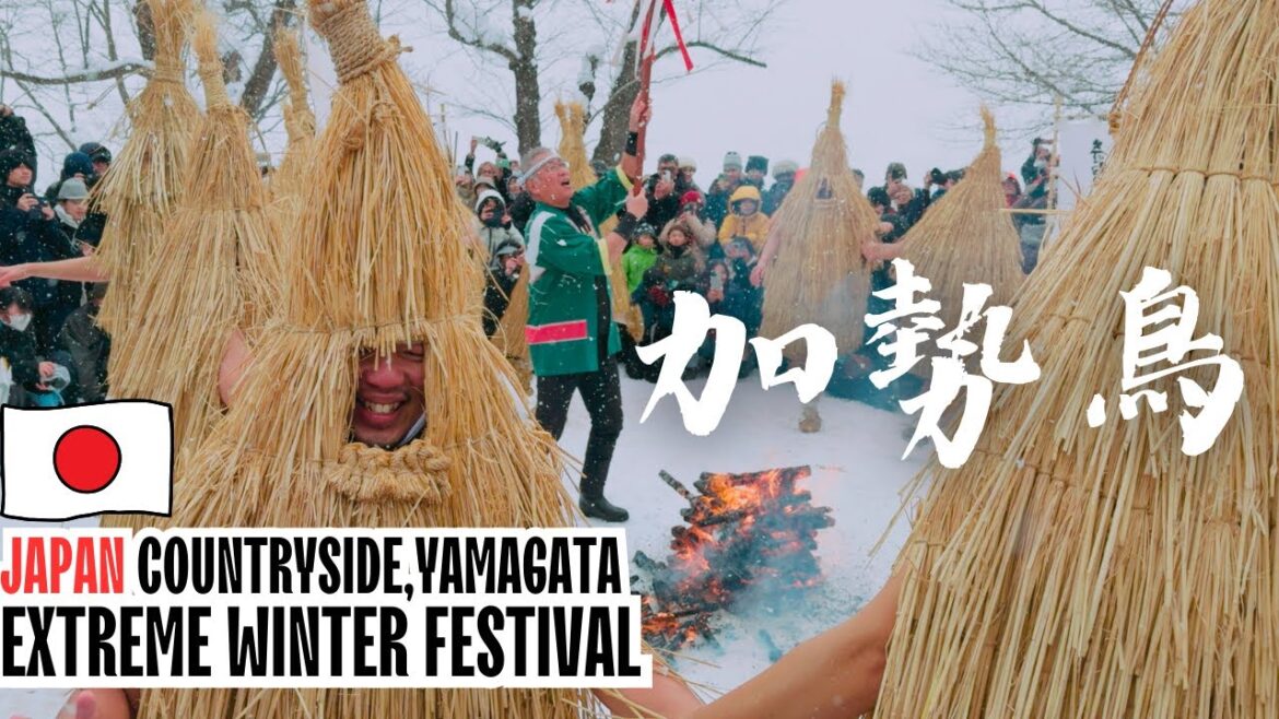 SURVIVING -4°🥶 JAPAN'S COUNTRYSIDE YAMAGATA EXTREME WINTER FESTIVAL | THE BIZARRE KASEDORI