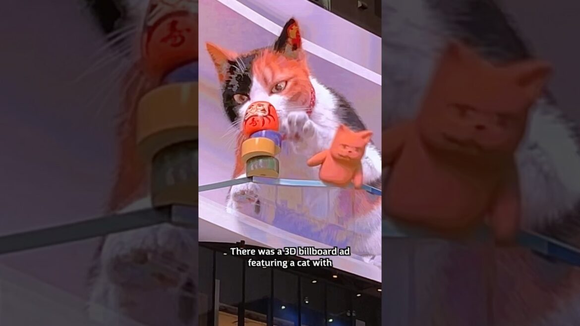 Shinjuku’s Giant 3D Cat in Tokyo 😍🐱 #travel #japan #japanese #3danimation #huge #insane