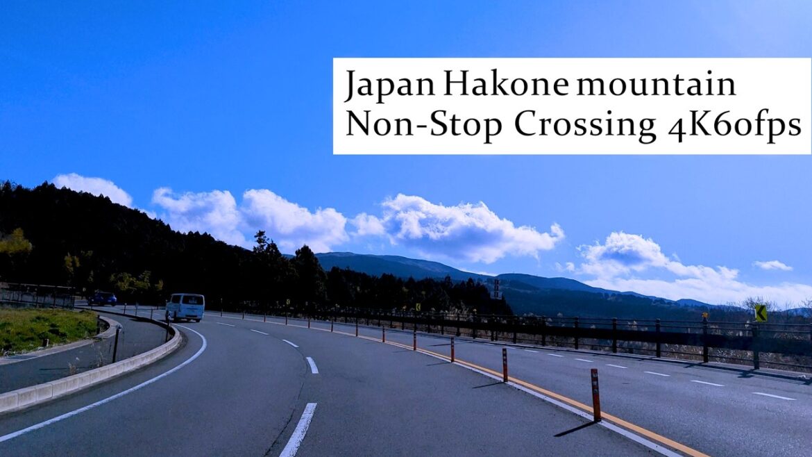 [4K/60fps,NoBGM] Crossing Hakone mountain Pass in Japan without stopping (58min)