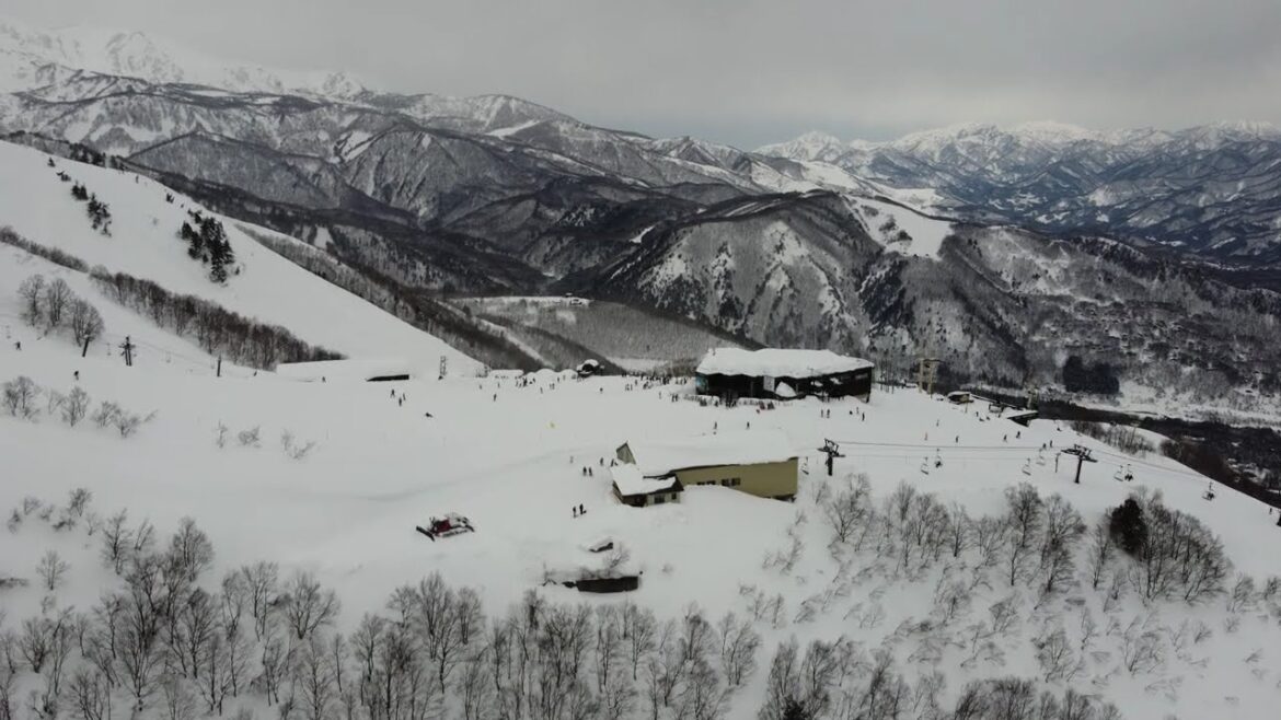 Hakuba One: Japan’s Ultimate Ski Destination 360 aerial view  4K