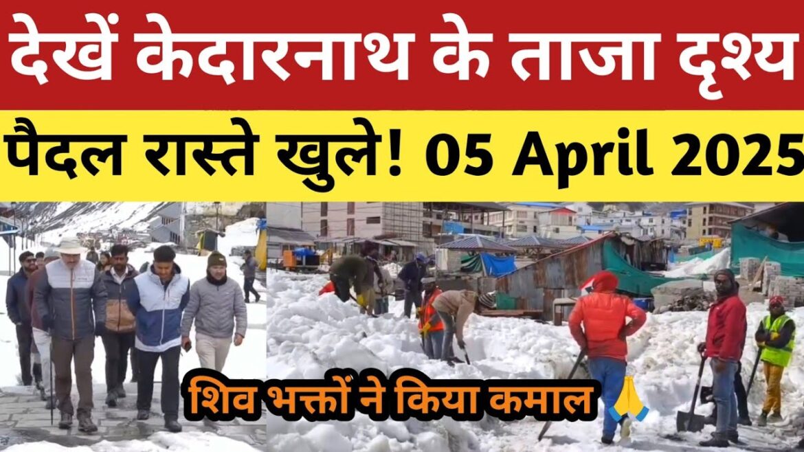 Kedarnath | देखें ताजा दृश्य पैदल रास्ते एवं केदारनाथ मंदिर के | kedarnath yatra 2025 |
