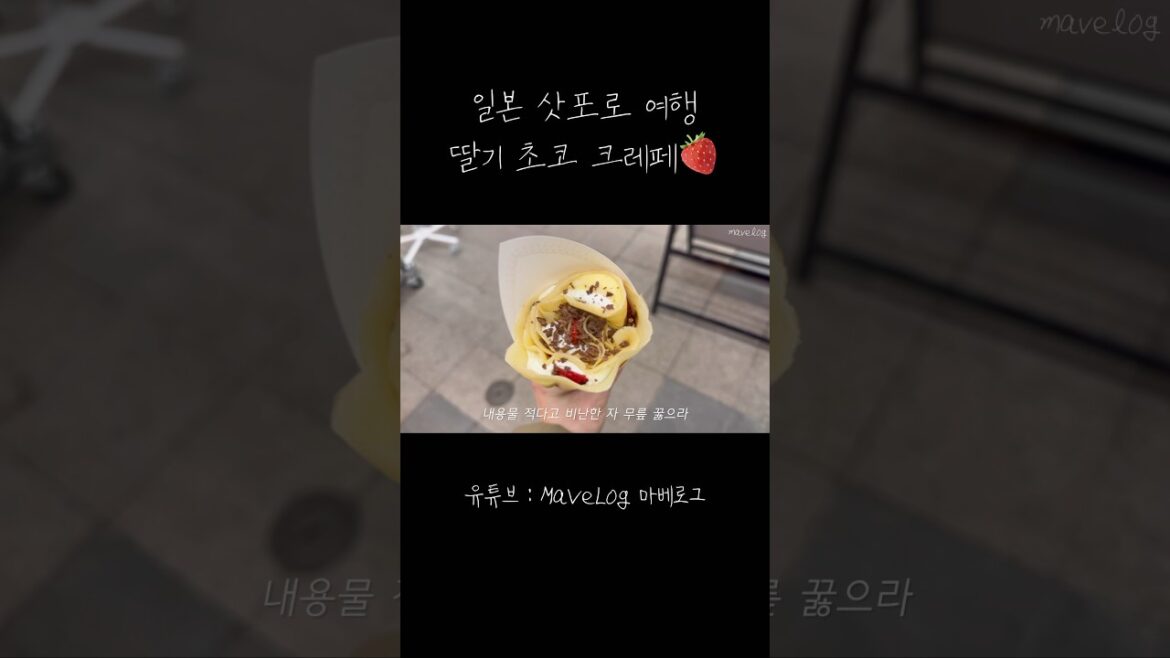 🇯🇵삿포로 여행 딸기 초코 파르페 맛집 🍓🍫 #삿포로여행 #홋카이도여행