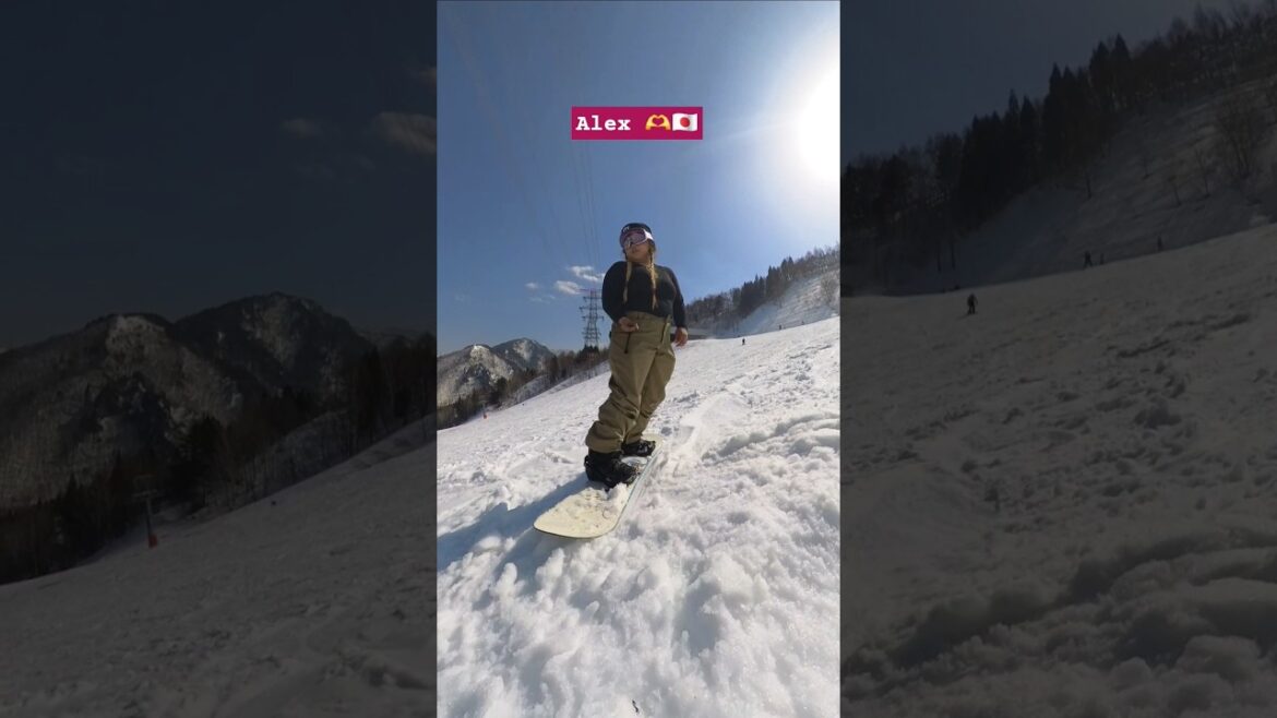 My daughter Alex 🏂 at Mt Naeba Japan #snowboarding  #slay #niigata #japan