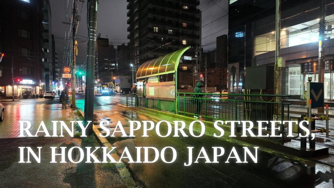 [4K] ☔ 비오는 삿포로 거리