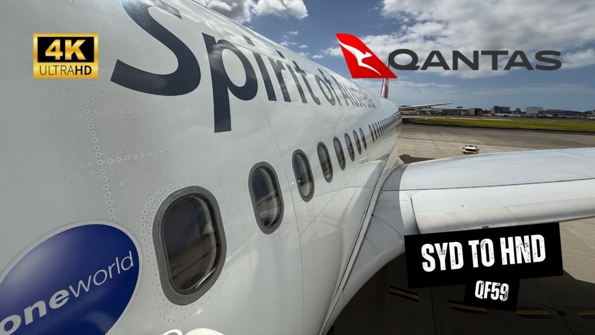 QANTAS A330-300 QF59 Economy Class - Sydney to Tokyo (Haneda), New Meal Tray Service In Economy (4K)