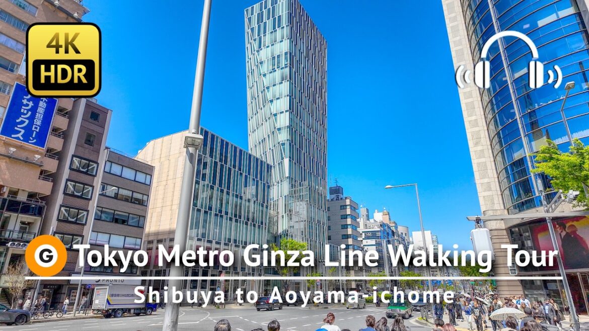 Tokyo Metro Ginza Line Walking Tour – Part 1/6: Shibuya to Aoyama-itchome [4K/HDR/Binaural]