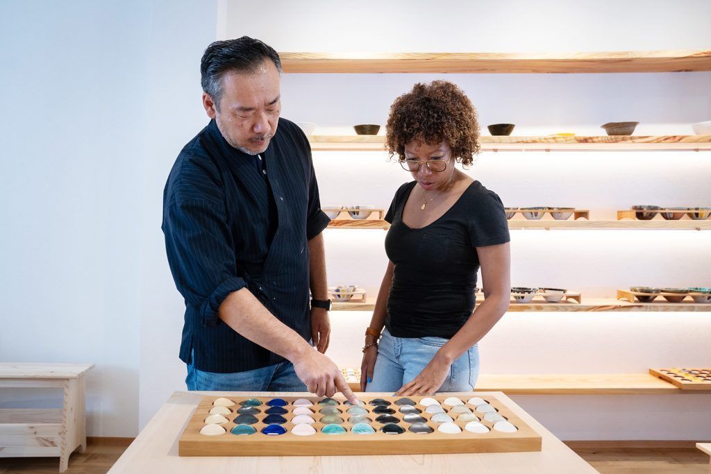 Morioka-san discusses colour palettes