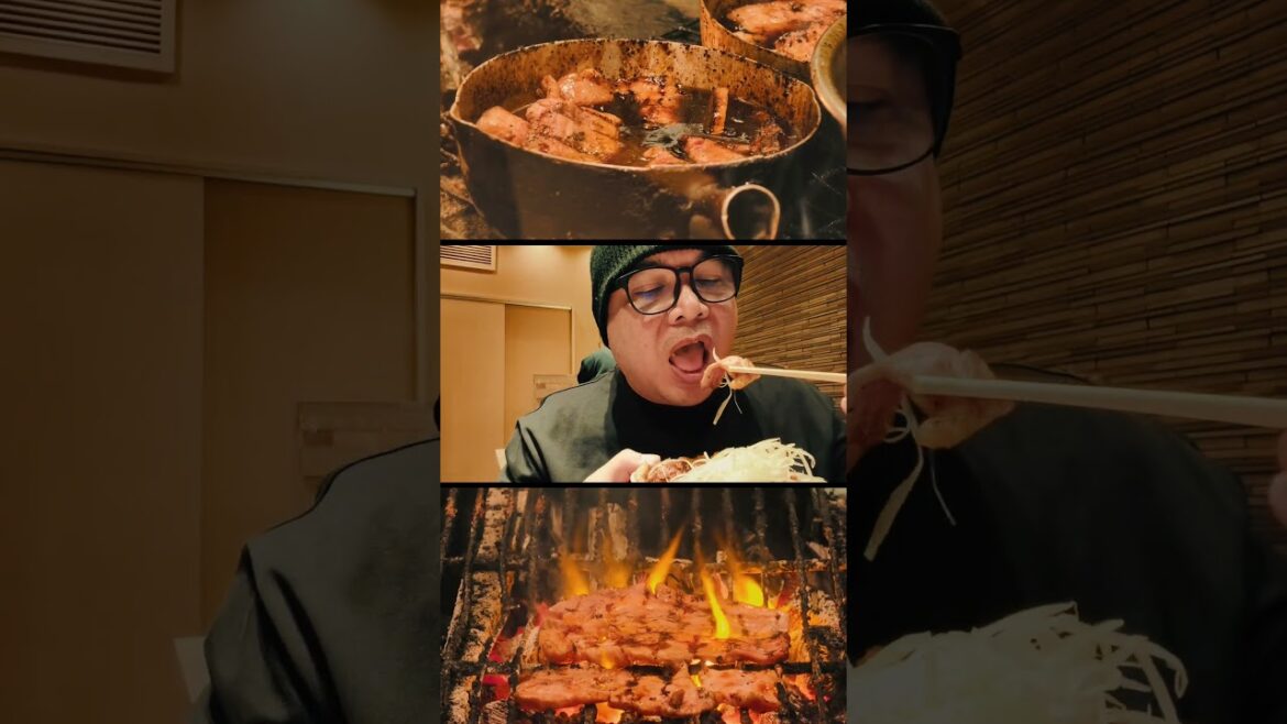 ข้าวหน้าหมูย่าง อร่อยว้อยยยย #สอนอาชีพ #food #hokkaido #travel #streetfood