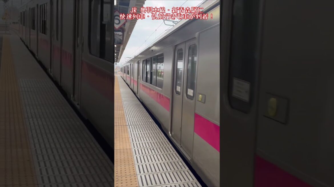 JR 奥羽本線・新青森駅に快速列車・弘前行き電車が到着！ / Aomori Trip