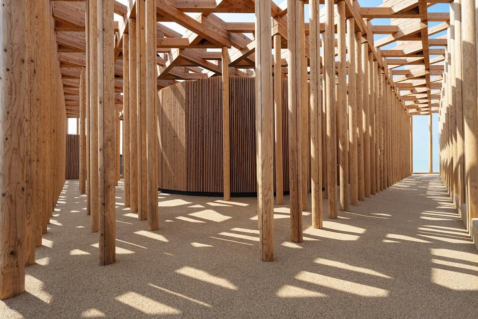 Forest of Columns at the Uzbekistan Pavilion at Expo 2025 Osaka.