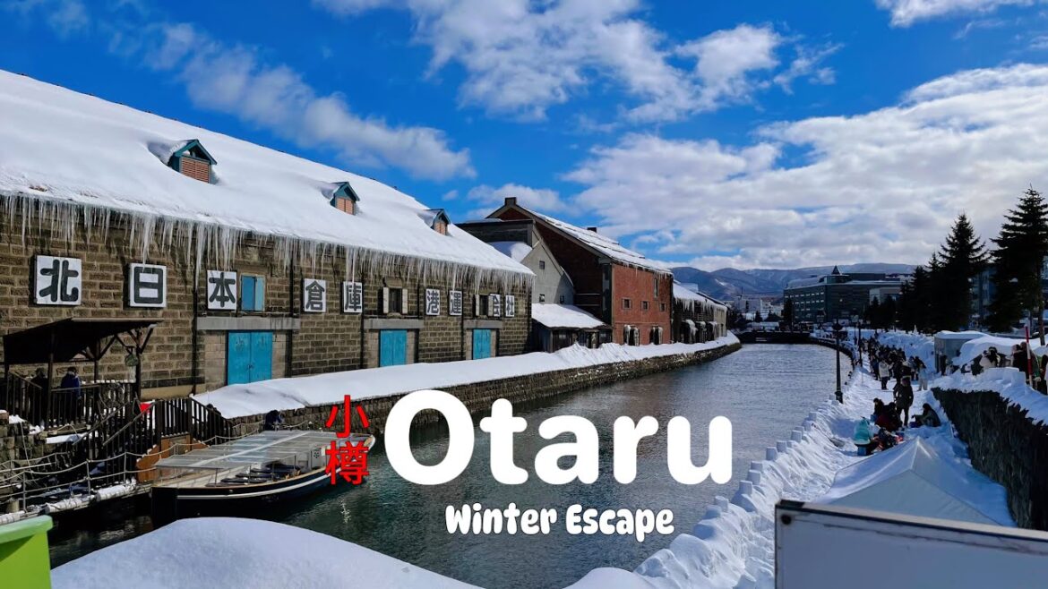 A Winter Escape to OTARU | Train from Sapporo, Snowy Canal, Snoopy Village & Street Food