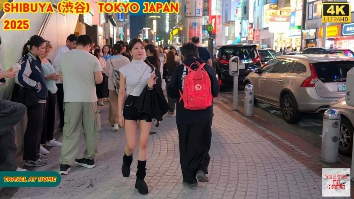 4K HDR Japan travel 2025 | Night Walk in Shibuya (渋谷) Tokyo Japan |  Relaxing Natural City ambience