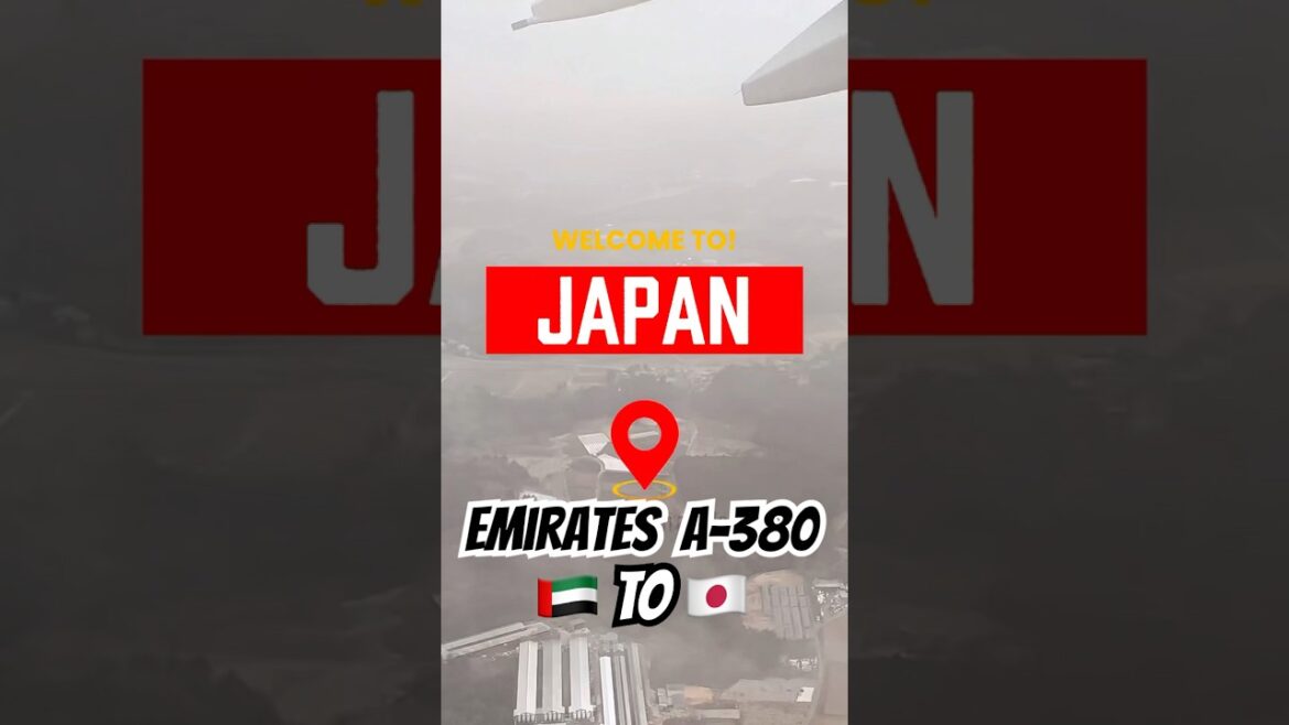 Dubai to Japan in Emirates A380 ✈️ | Sky View, Meal & Landing Experience 🍱🌁 #minivlog #japan