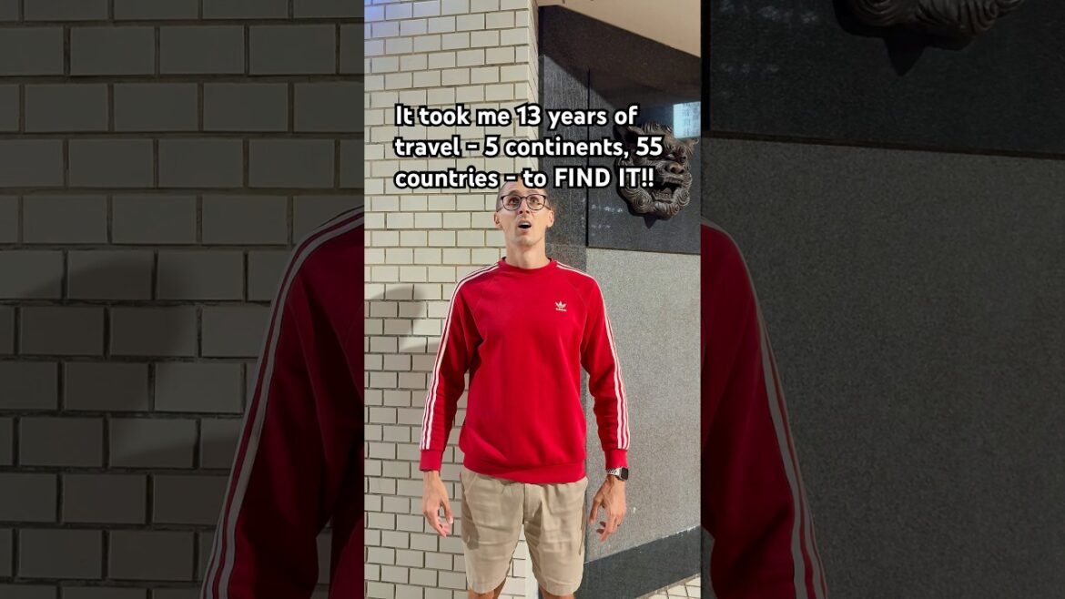 It took me 13 years of travel