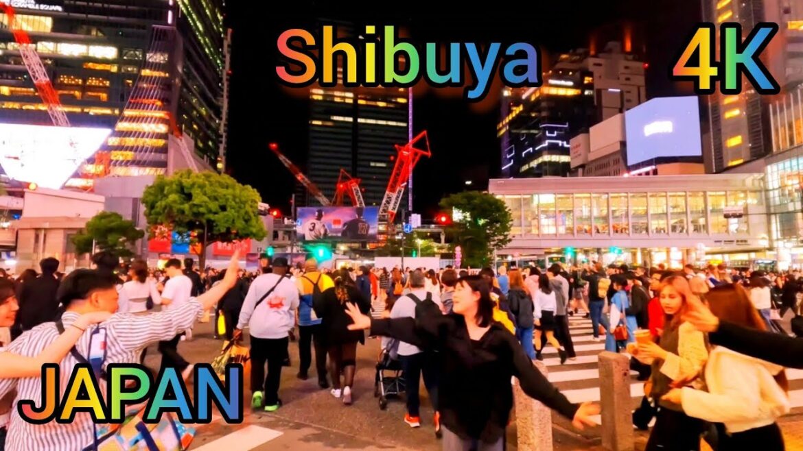 [4K] Night Lifestyle in Shibuya.  Tokyo , Japan.
