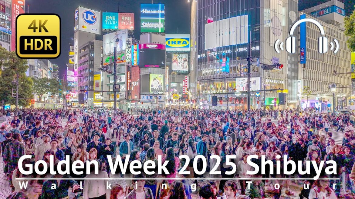 Tokyo Golden Week 2025 Day 2: Shibuya Walking Tour [4K/HDR/Binaural]