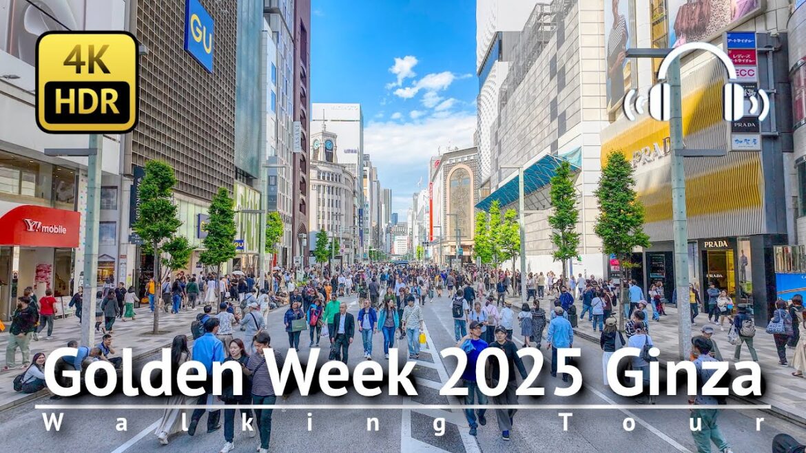 Tokyo Golden Week 2025: Ginza, Yurakucho & Marunouchi Walking Tour [4K/HDR/Binaural]