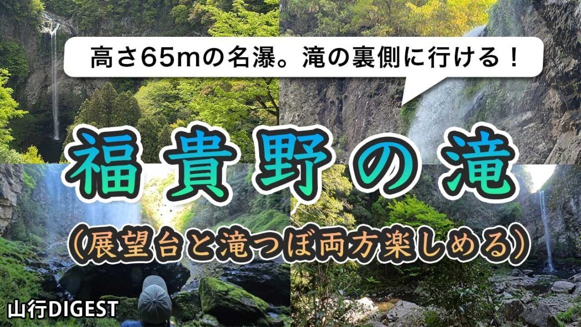 【大分県の名瀑】福貴野の滝は、展望台と滝つぼ両方楽しめる！【滝の裏側への行き方】