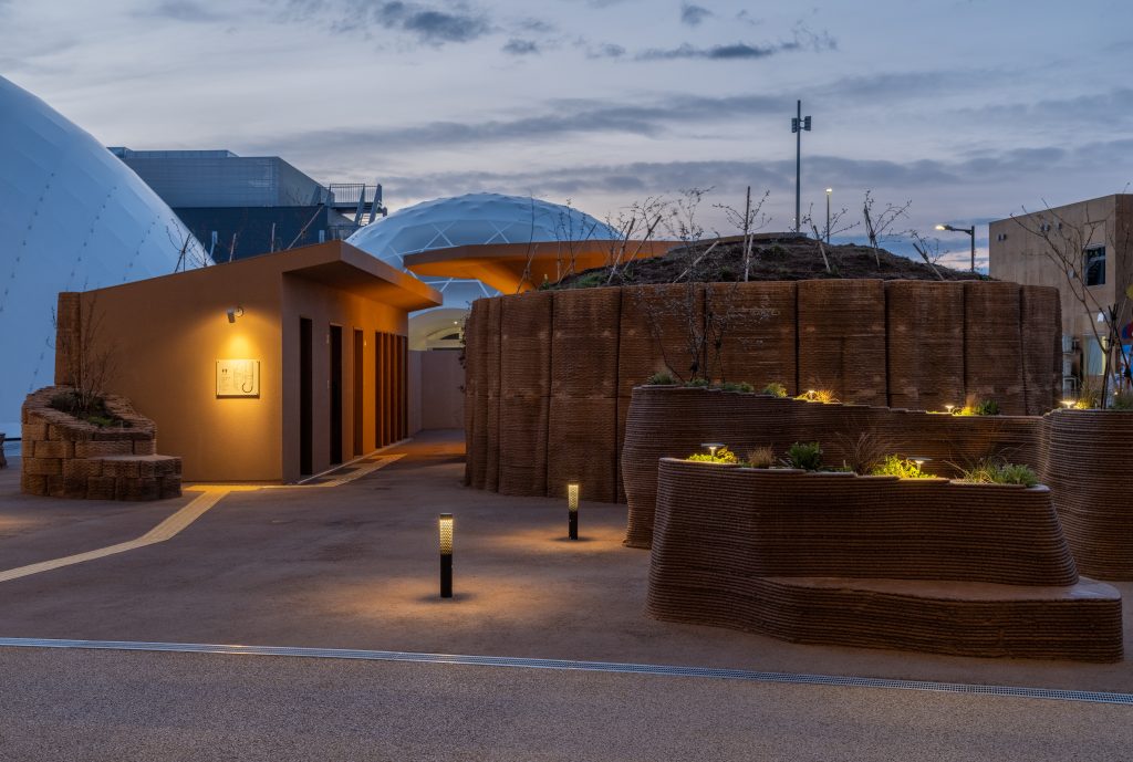 The 3D printed rest facility at Expo 2025 in Osaka. Photo via WASP.