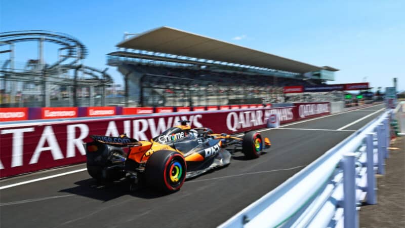 Oscar Piastri (McLaren-Mercedes) during practice before the 2025 Japanese Grand Prix.