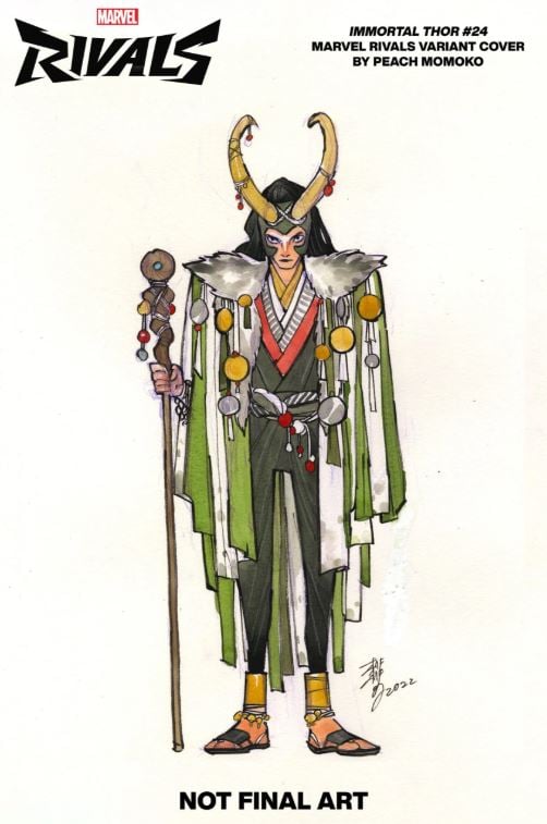 Peach Momoko unreleased Loki skin design