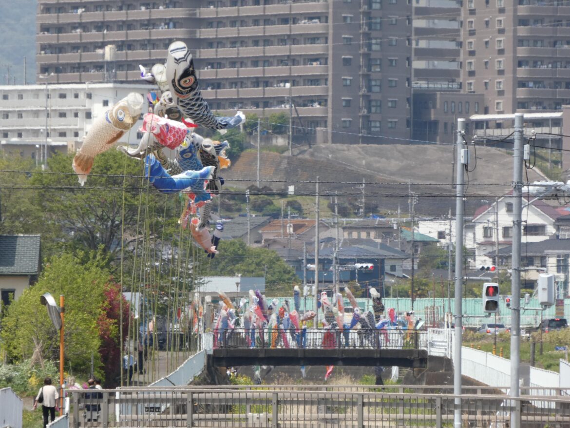 Carp Wind Socks outside of Atsugi