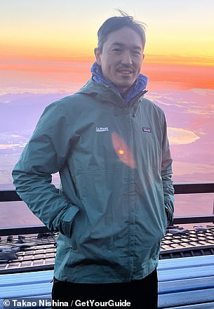 Takao Nishina, pictured, tells MailOnline Travel the top etiquette rules in Japan that visitors should abide by