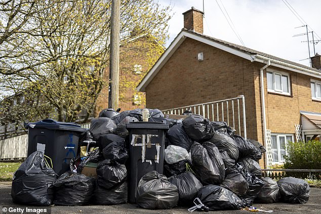 Rubbish has piled up in Liam Byrne's Birmingham constituency since he jetted off to Japan and turned his official work trip into a holiday