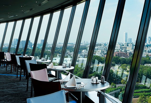 Tokyo's New Otani Hotel, where Liam Byrne and seven other MPs stayed, offers sweeping views over the Japanese capital from one of its more than restaurants and bars