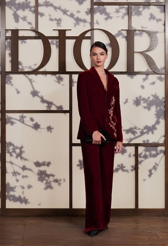 Deva Cassel attends during the Dior Fall 2025 Show at Toji Temple 