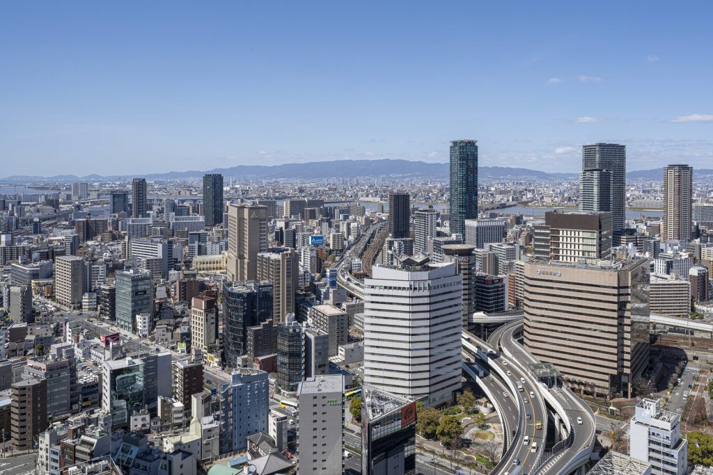 A spectacular view overlooking the Yodogawa River area