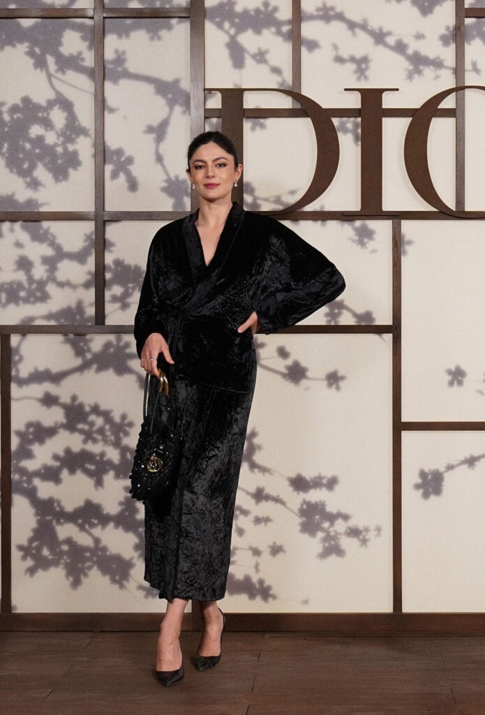 Monica Barbaro attends during the Dior Fall 2025 Show at Toji Temple 