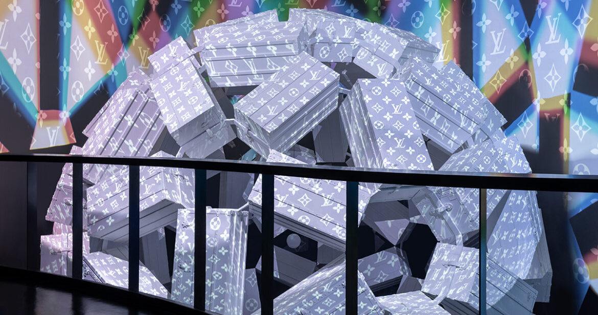 OMA stacks louis vuitton trunks at expo 2025 osaka’s france pavilion OMA stacks louis vuitton trunks at expo 2025 osaka's france pavilion