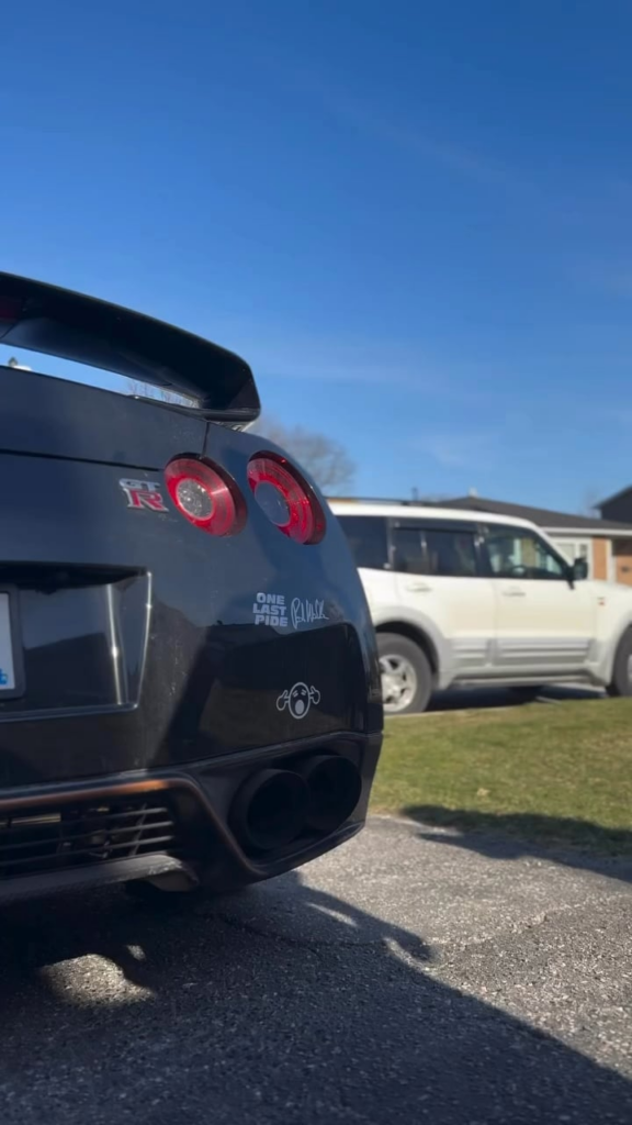Father 'baptizing' his baby to introduce him to the JDM world.