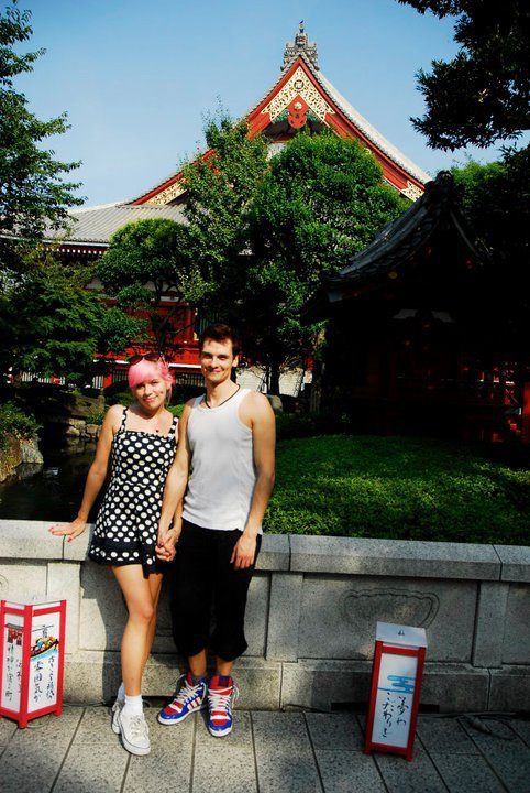 Ruby and her partner during their first visit to Japan (Photo: Supplied)